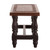 Handcrafted Traditional Cedar Wood Leather Accent Table  'Contemporary'