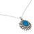 Hand Made Sterling Silver and Chalcedony Necklace 'Ancient Blue Sun'