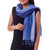 Silk Scarf in Blue Ombre 'Royal Blue Transition'