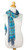 Women's Scarves Hand Spun Silk pair 'Turquoise Polka Dots'