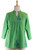 Block Print Green Cotton Tunic Top 'Lapis Paisley'