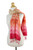 Orange and Pink Tie Dye Silk Blend Scarf 'Fabulous Peach'