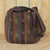 Ikat Style Hand Woven Cotton Shoulder Bag with Pockets 'Oriental Dark Brown'