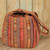Pleated Shoulder Bag with 3 Pockets in Hand Woven Cotton 'Oriental Brown'