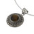 Sterling Silver Necklace with Tiger's Eye Pendant 'Power'