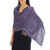 Hand Woven Cotton Shawl Thai Blue Purple Wrap 'Breeze of Blue Purple'