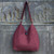 Unique Cotton Pintuck Style Shoulder Bag in Wine Red 'Surreal Wine'