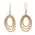 Modern Gold Plated Earrings Peru Artisan Crafted Jewelry 'Centrifuge'
