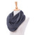 Hand Woven 100 Cotton Infinity Scarf in Black and White 'Smoke'