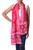 Ruby and Hot Pink Paisley and Chevron Printed Batik Scarf 'Modern Ruby Paisley'