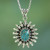 Silver and Composite Turquoise Artisan Crafted Necklace 'Eternal Radiance'