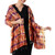 Hand Woven Tie Dye Silk Shawl in Pumpkin and Purple Thailand 'River Sands'