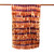 Hand Woven Tie Dye Silk Shawl in Pumpkin and Purple Thailand 'River Sands'