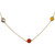 Gold Plated Smoky Quartz Onyx Station Necklace from India 'Fair Springtime'