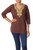 Chestnut Brown Cotton Tunic with Classic Indian Embroidery 'Chestnut Opulence'