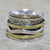 Indian Spinner Ring Crafted of Sterling Silver and Brass 'Forest Sheen'