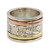 Sterling Silver Copper and Brass Indian Leaf Spinner Ring 'Entrancing Nature'