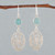Opal and Sterling Silver Dangle Earrings from Thailand 'Capture Nature'