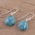 Sterling Silver and Composite Turquoise Earrings from India 'Dancing Soul'