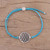 Sterling Silver Circular Bracelet in Sky Blue from India 'Starry Seeds in Sky Blue'