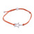 Sterling Silver Star Pendant Bracelet in Orange from India 'Starry Shine in Orange'