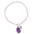 Amethyst and Sterling Silver Charm Bracelet from India 'Twinkling Harmony'