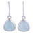 Sterling Silver and Aqua Chalcedony Dangle Earrings 'Gleaming Pyramids'