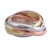 Sterling Silver Copper and Brass Band Ring from India 'Classic Quintet'