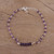 Handcrafted Amethyst and Sterling Silver Link Bracelet 'Luminous Purple'