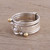 Cultured Pearl and Sterling Silver Meditation Spinner Ring 'Luminous Floral'