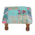 Fair Trade Embellished Ottoman Foot Stool from India 'Rajasthani Patchwork'