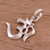 High-Polish Sterling Silver Om Pendant from India 'Majestic Om'