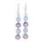 Handcrafted Amethyst and Blue Chalcedony Earrings from India 'Trendy Orbs'