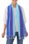 Striped Cotton Wrap Scarves in Blue from Thailand Pair 'Seaside Breeze'