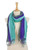 Fringed Striped Cotton Wrap Scarves from Thailand Pair 'Meadow Breeze'