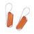 Minimalist Orange Onyx and Silver Drop Earrings 'Solid State'