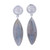 Labradorite and Textured Sterling Silver Earrings 'Grey Eyes'