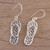 Sterling Silver Flip Flop Sandal Earrings from India 'Flip-Flop Time'