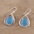 Blue Chalcedony and Sterling Silver Dangle Earrings 'Inland Sea'