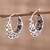 Handmade Sterling Silver Hoop Earrings with Jali Motif 'Jali Grace'