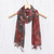 Tie-Dyed Cotton Wrap Scarf in Red from Thailand 'Heated Colors'