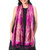 Handwoven Tie-Dyed Silk Scarf in Fuchsia from Thailand 'Lovely Magic in Fuchsia'