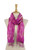 Handwoven Tie-Dyed Silk Scarf in Fuchsia from Thailand 'Lovely Magic in Fuchsia'