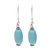 Sterling Silver and Recon Turquoise Dangle Earrings 'Cloudless Sky'