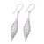 Sterling Silver Openwork Mesh Dangle Earrings from India 'Lacy Lengths'