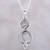 Serpentine Snake Sterling Silver Pendant Necklace from India 'Serpent Swirl'