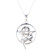 Snake and Star Sterling Silver Pendant Necklace from India 'Serpent and Star'