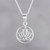 Handcrafted Sterling Silver Lotus Bloom Pendant Necklace 'Lotus in Bloom'