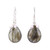 9-Carat Labradorite and Rose Quartz Dangle Earrings 'Complex Tears'