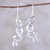Modern Rose Quartz Dangle Earrings Crafted in India 'Modern Movement'